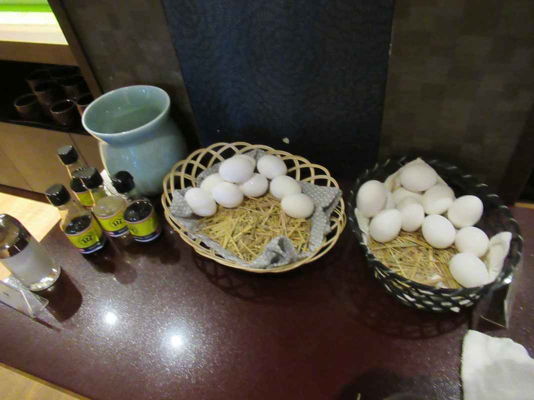 朝食ブッフェにあった温泉卵