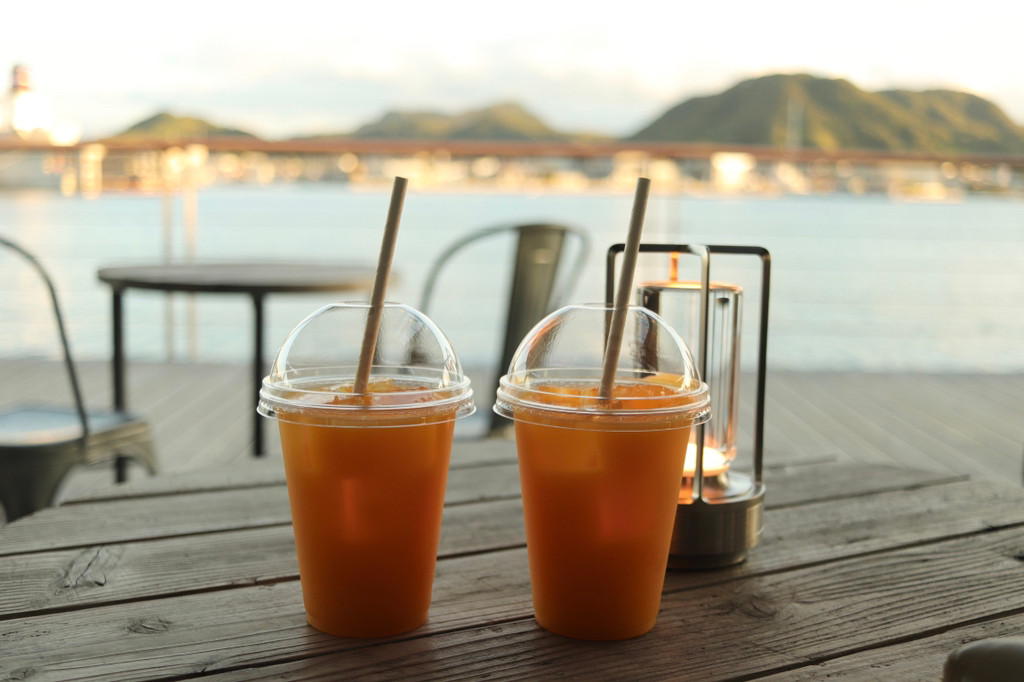 「ホテルサイクル」 ドリンク 188286353 ウェルカムドリンク(瀬戸のみかんジュース)