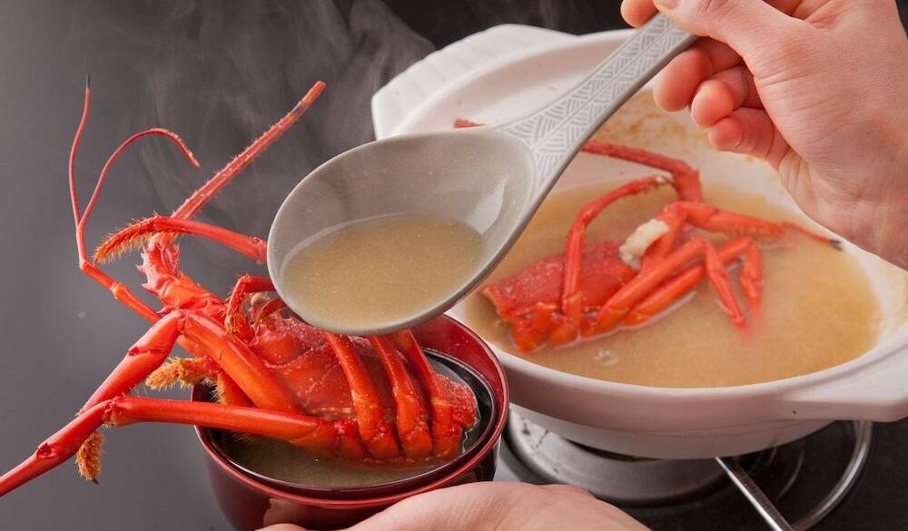 伊勢海老の殻を使った味噌汁 / 4