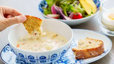 朝食一例/クラムチャウダー / 6