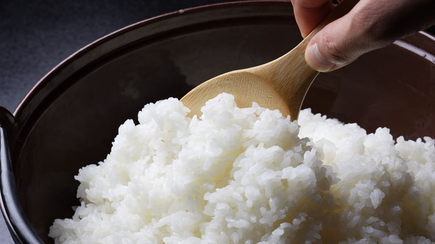 Freshly cooked Koshihikari