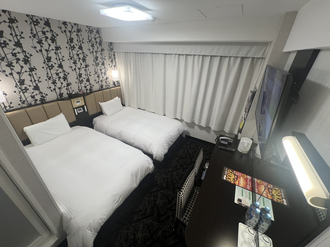 ツインの部屋にアップグレードしてくれていました
