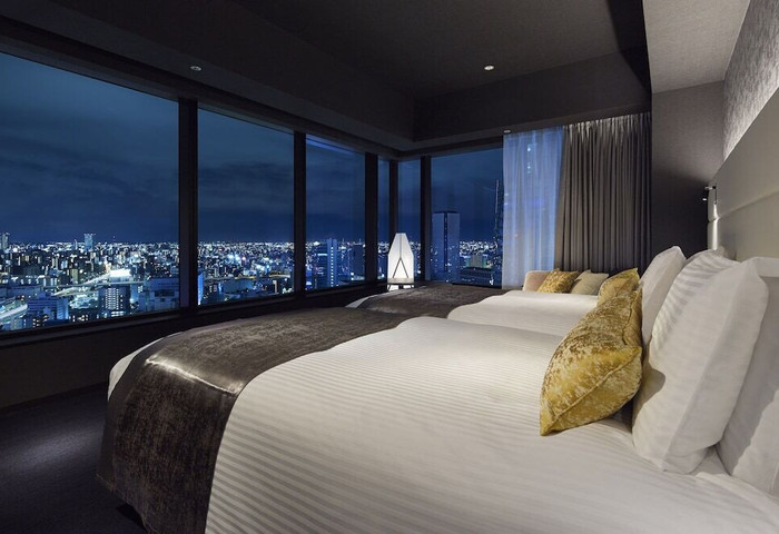 客室は19階～25階に。高層階ならではの景色を眺めてリラックス
