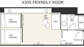 キッズフレンドリールーム 2名利用 禁煙 サウスウイング