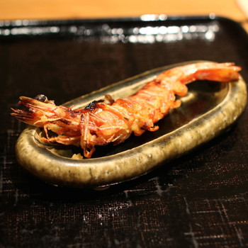 「玉笑」料理 24871 えびの味噌漬け焼き　(2015/07)