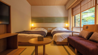 ラグジュアリー ツインルーム シングルベッド 2 台 禁煙 リバービュー [大人限定] 20平米