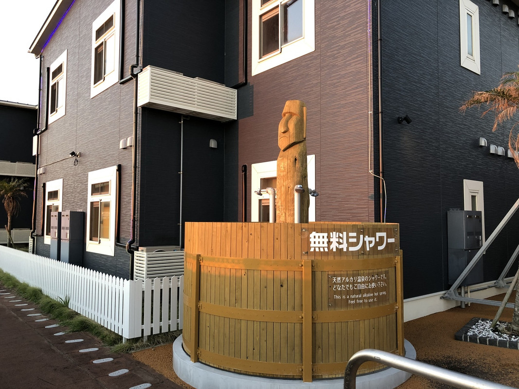 無料のシャワーも