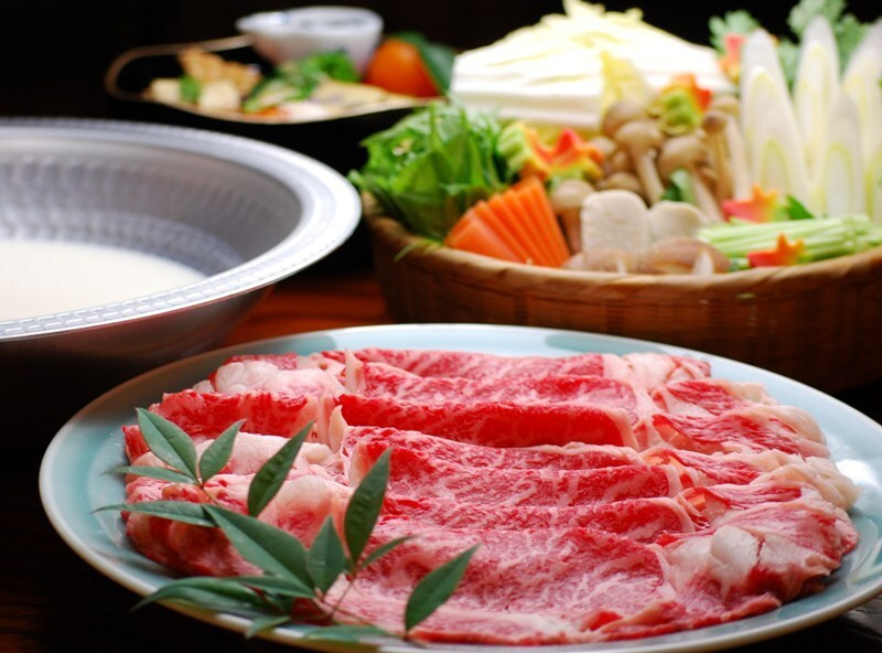 夕食／しゃぶしゃぶコース一例