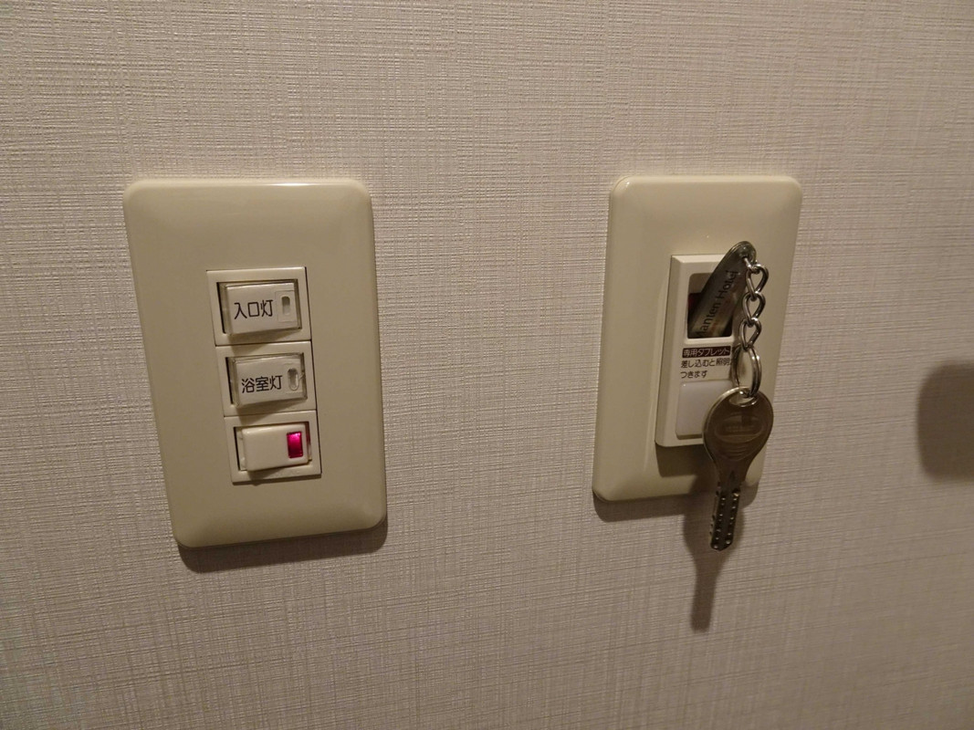 部屋の鍵はカード式ではありません