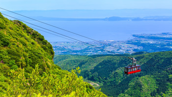 Fresh green Unzen Nita Pass Ropeway [Unzen City Nagasaki]