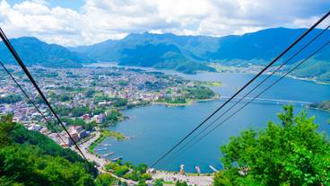 ロープウェイから見える河口湖 / 4