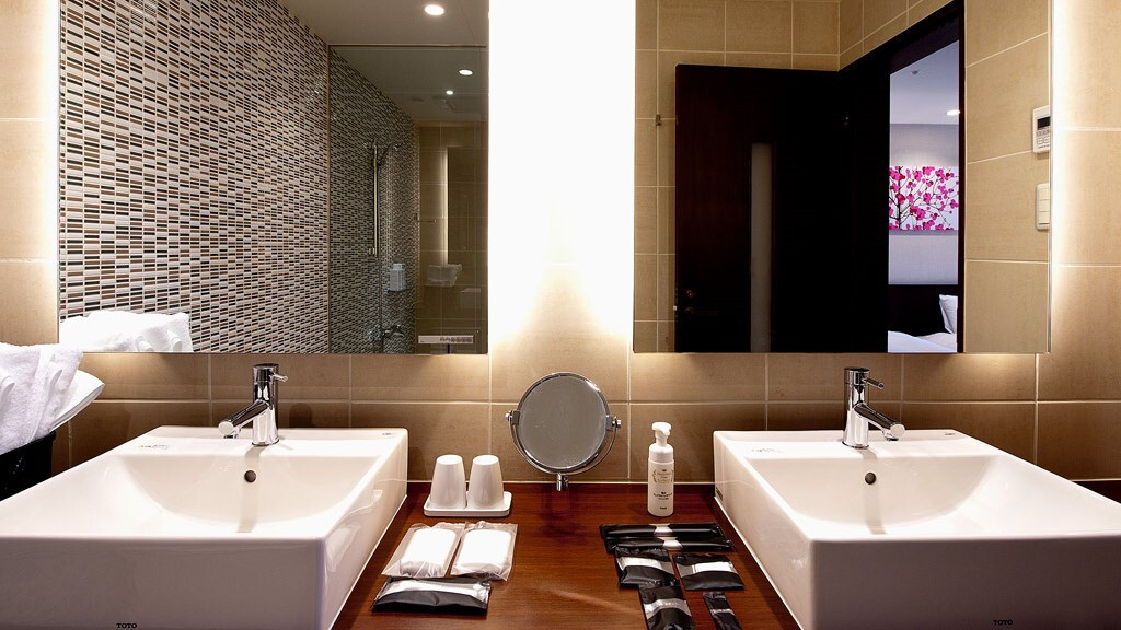 ペントハウスの洗面台