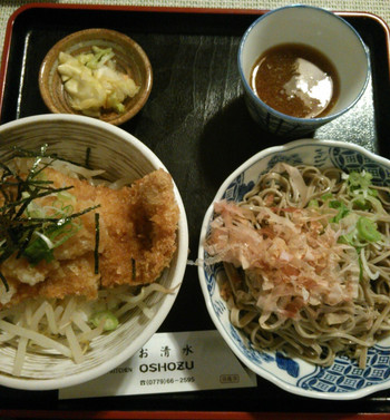 「お清水」料理 931834 16/4　ミニ醤油カツ丼セット:800円