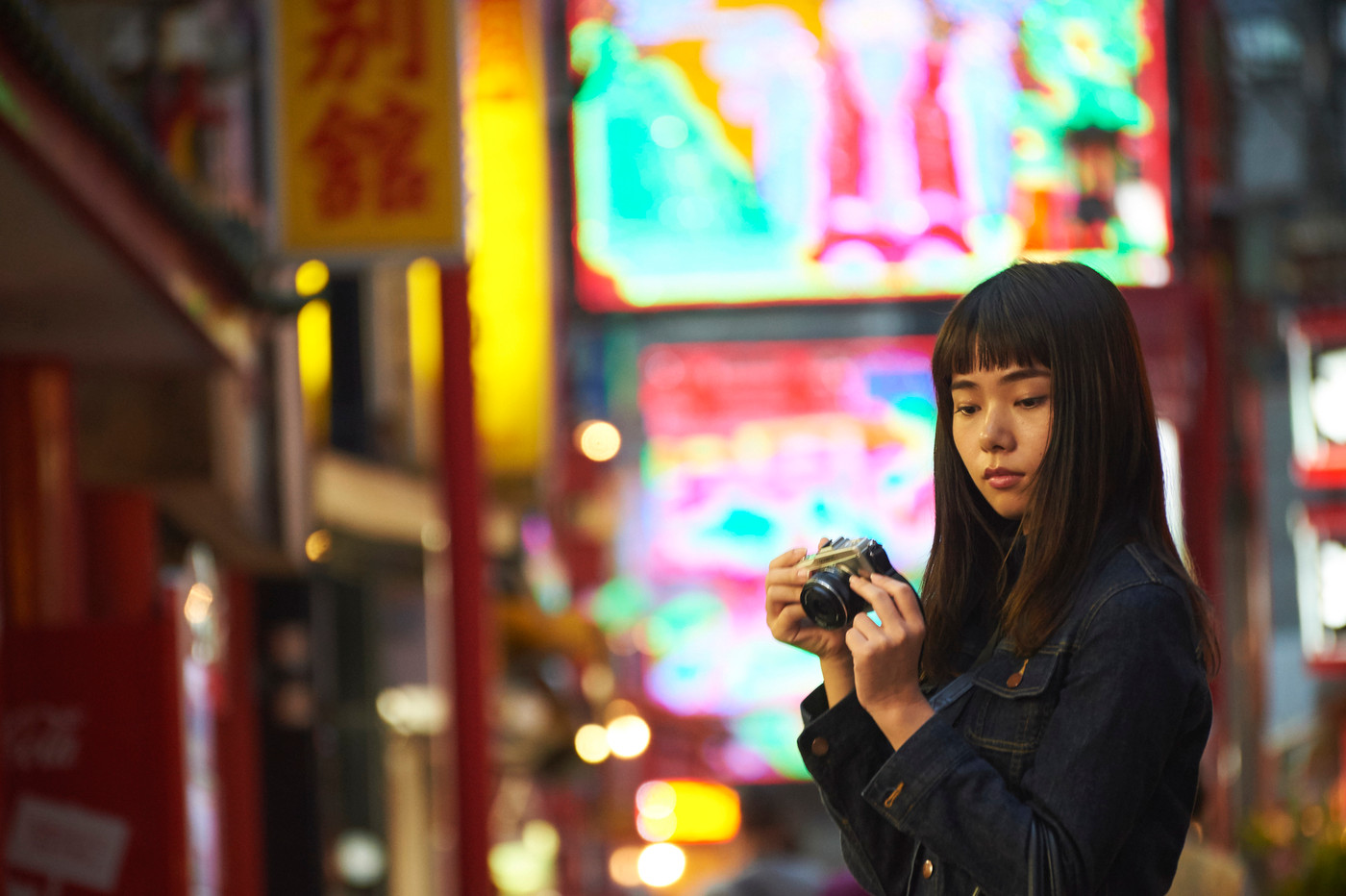 長崎中華街　カメラ女子