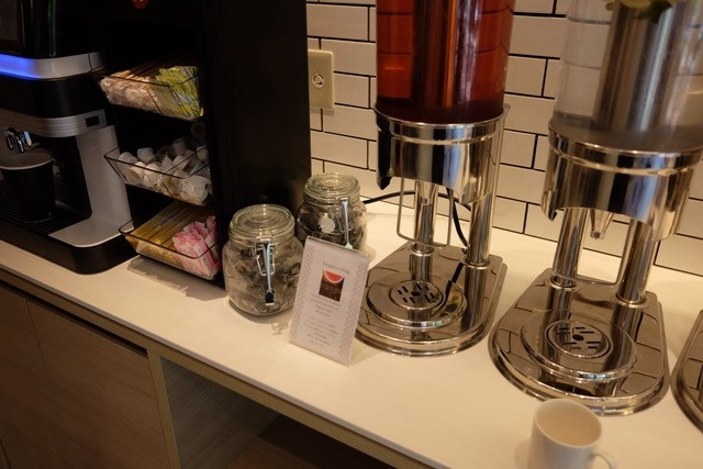 無料の飲料あり。