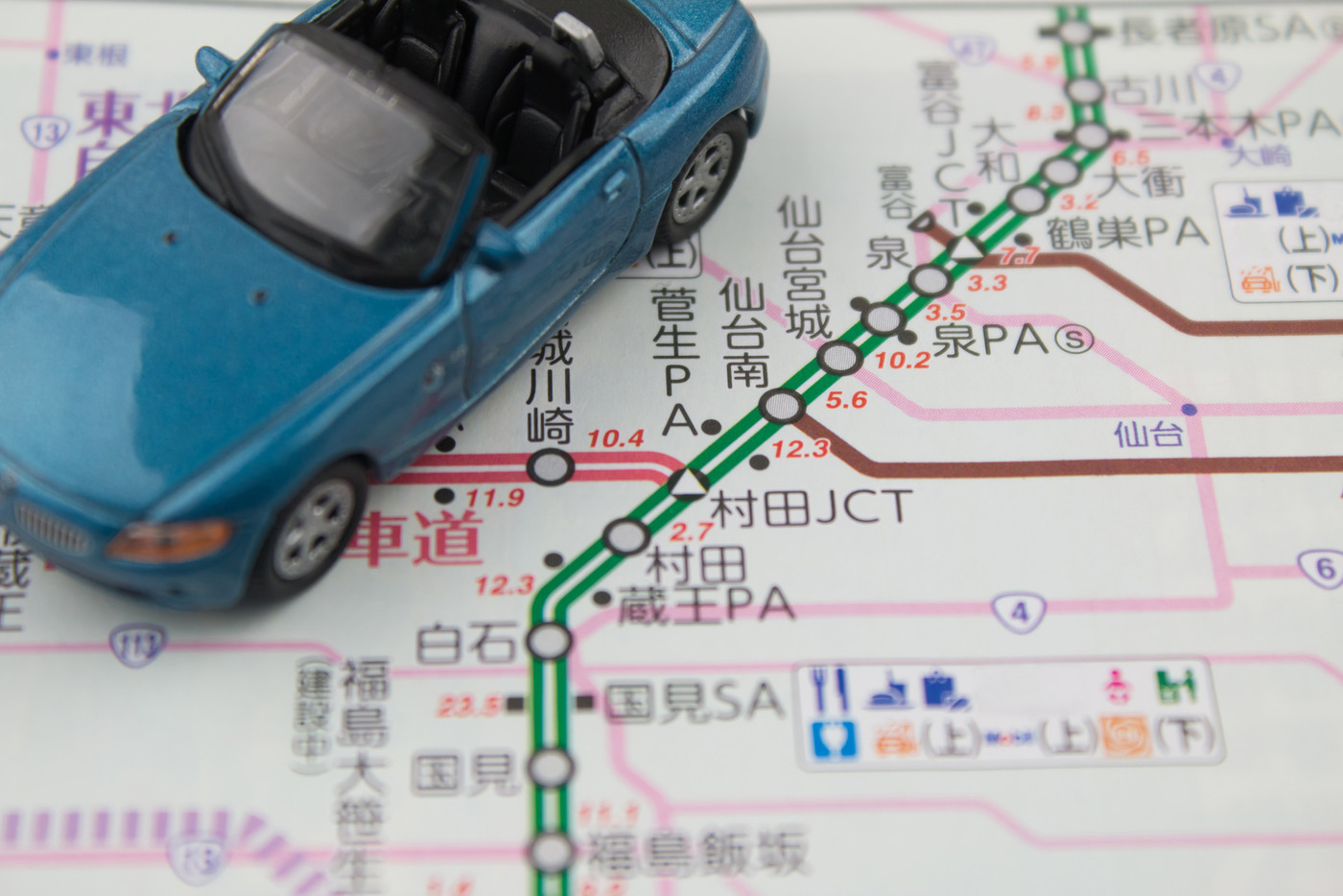 地図 東北自動車道