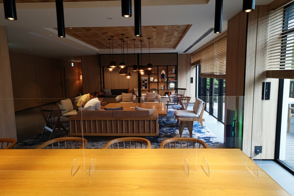 １Ｆのラウンジスペース。