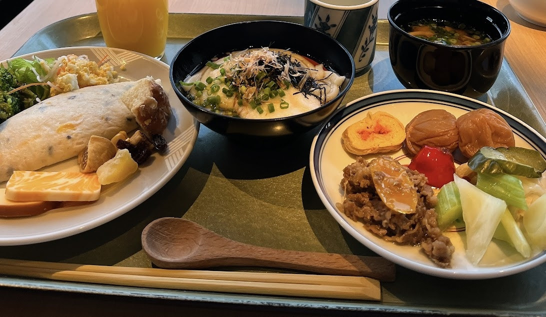 朝食ブッフェは和洋ありました