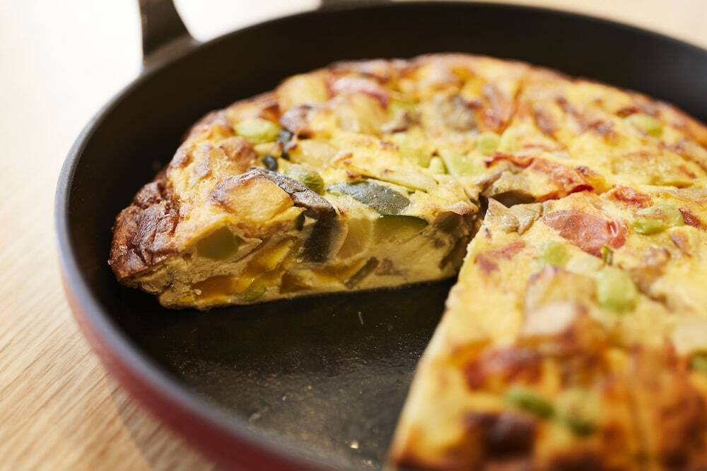 朝食 7種の野菜のフリッタータ