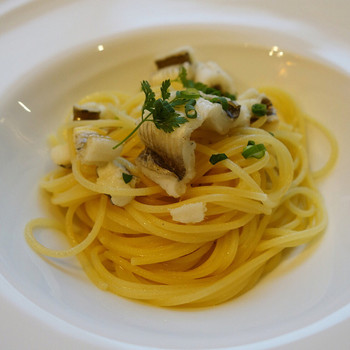 「テラマジカ 」料理 27366 このパスタで町田の名店となった「穴子と香草のスパゲッティ」。期間限定で復活してて感激デス！
