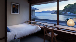 ダブルルーム ダブルベッド 1 台 共用バスルーム シービュー