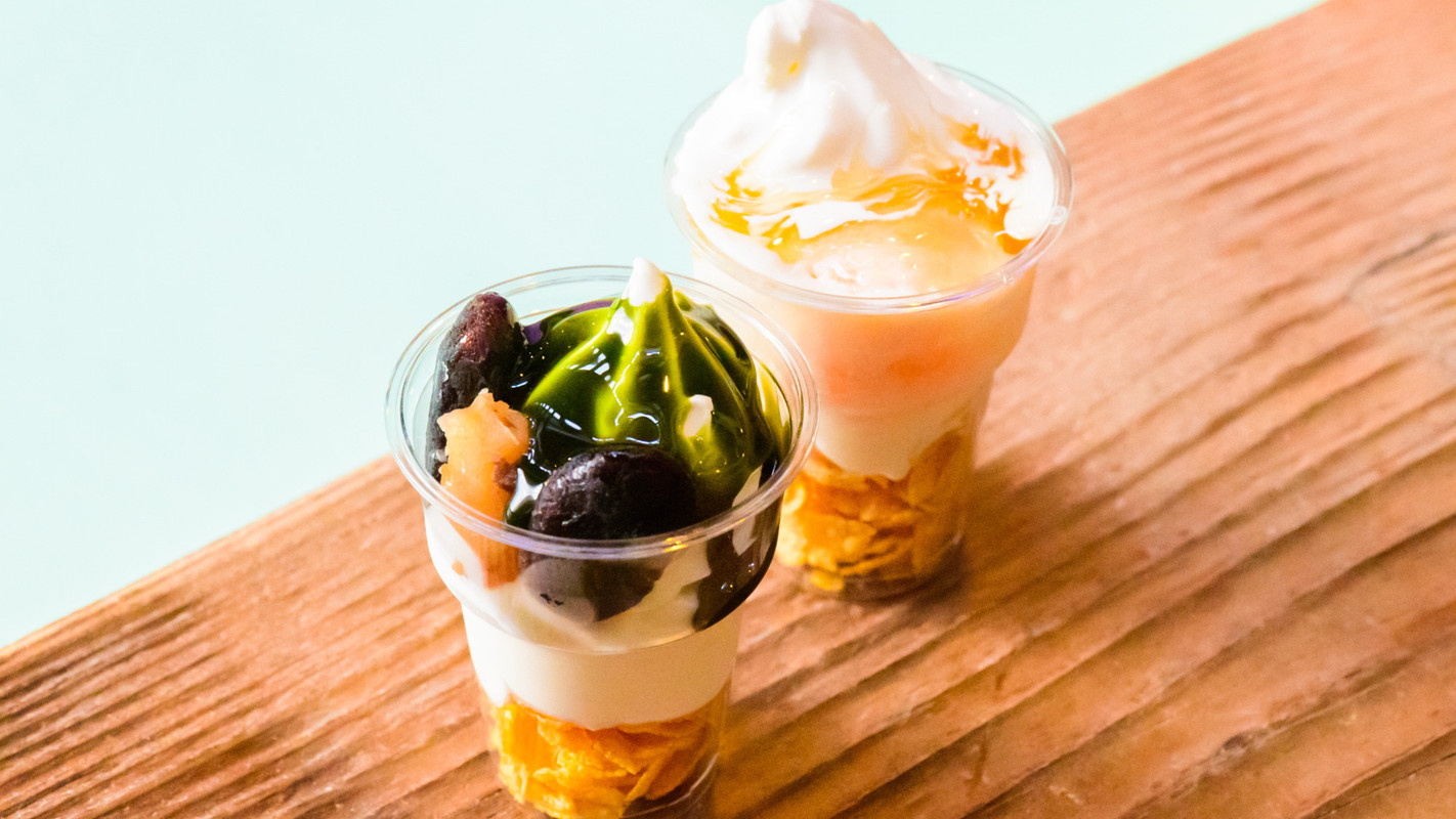 足湯カフェのスイーツ