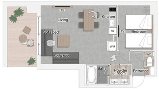 デラックススイート4ベッド Spa & Sauna 21:30~23:00セット