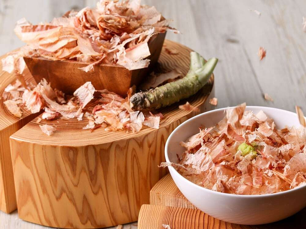 朝食ビュッフェの静岡産本わさび飯
