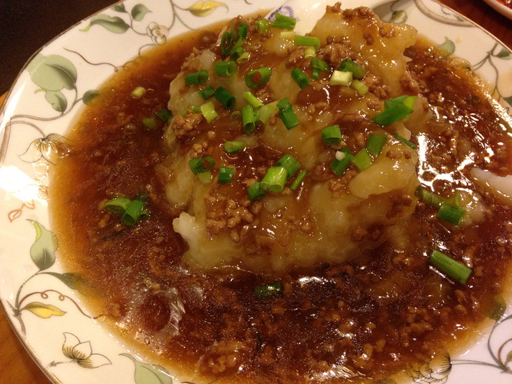 「四川家庭料理 珍々」料理 825498 じゃかとろ1150円（原文ママ）
