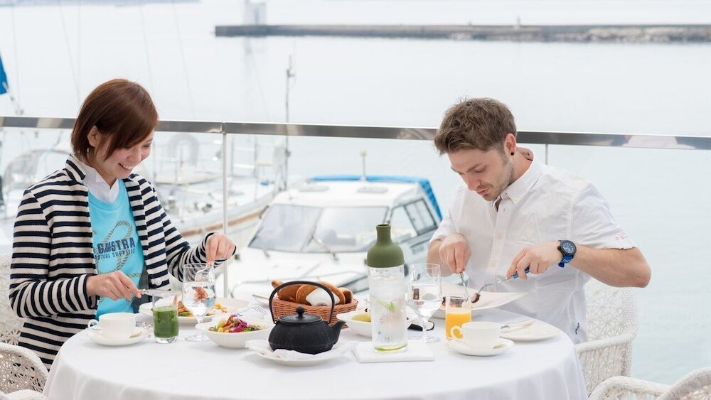 屋外ダイニングエリア