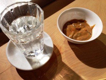 「ミシマ」料理 1155213 ２０１４/０２/２Ｘ　イカ塩辛、コクがあって旨い。
