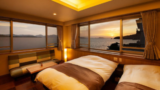 ツインルーム, 海が見える, 禁煙 (New【サウナ付】海一望 [特別フロア]-悠久-洋室ツイン)