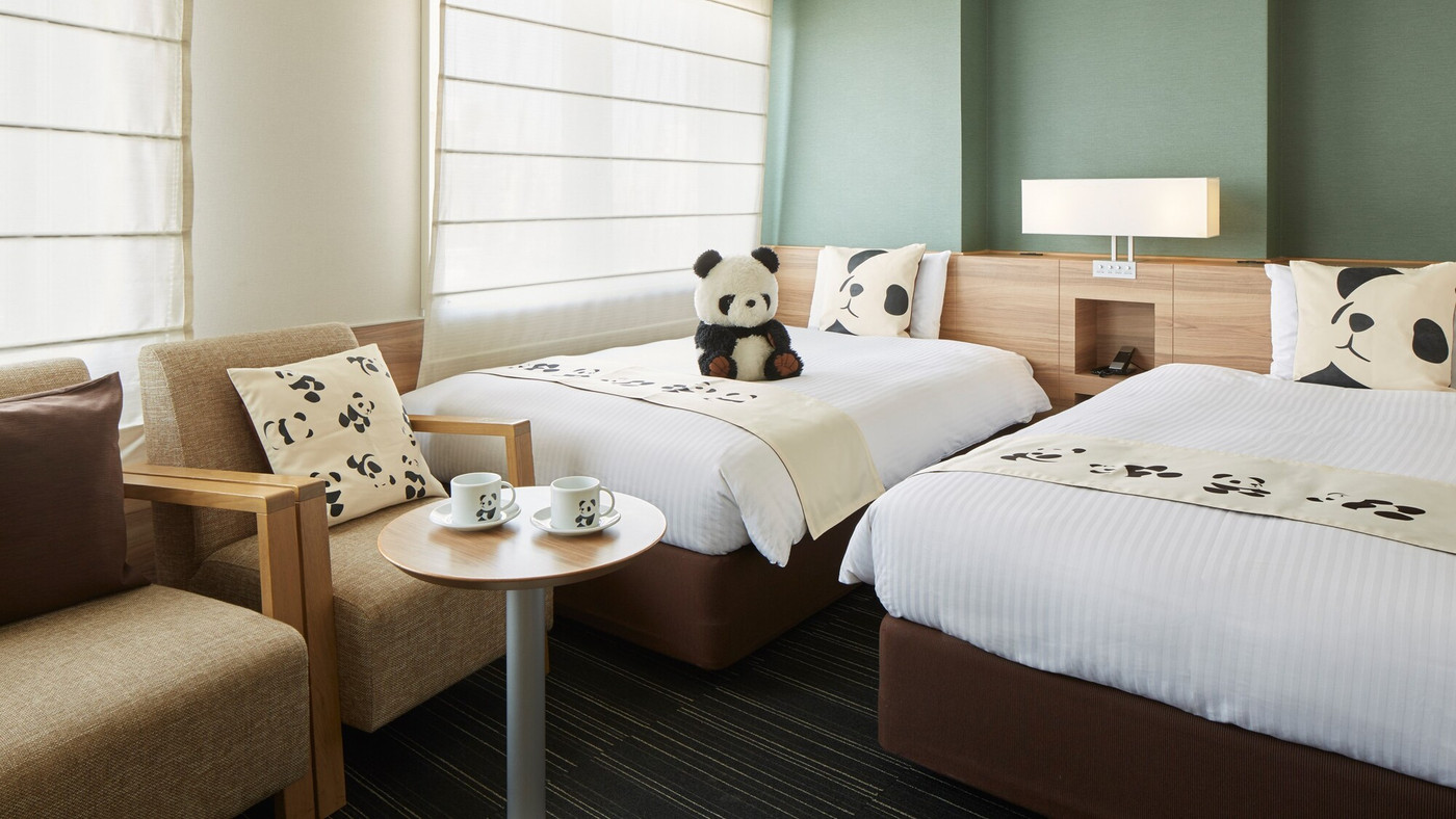 パンダ好き必見の癒しのお部屋♡ホテルオリジナルデザインのパンダに囲まれて、心ほぐれるひと時を4229394