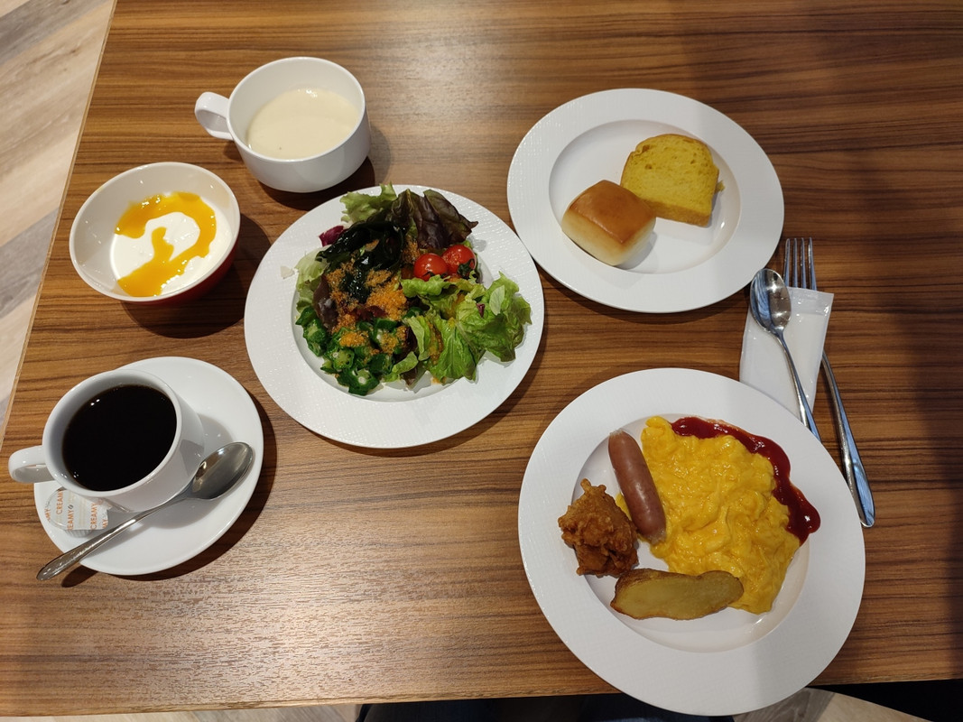 朝食ブッフェは品数が少なくてありきたり。