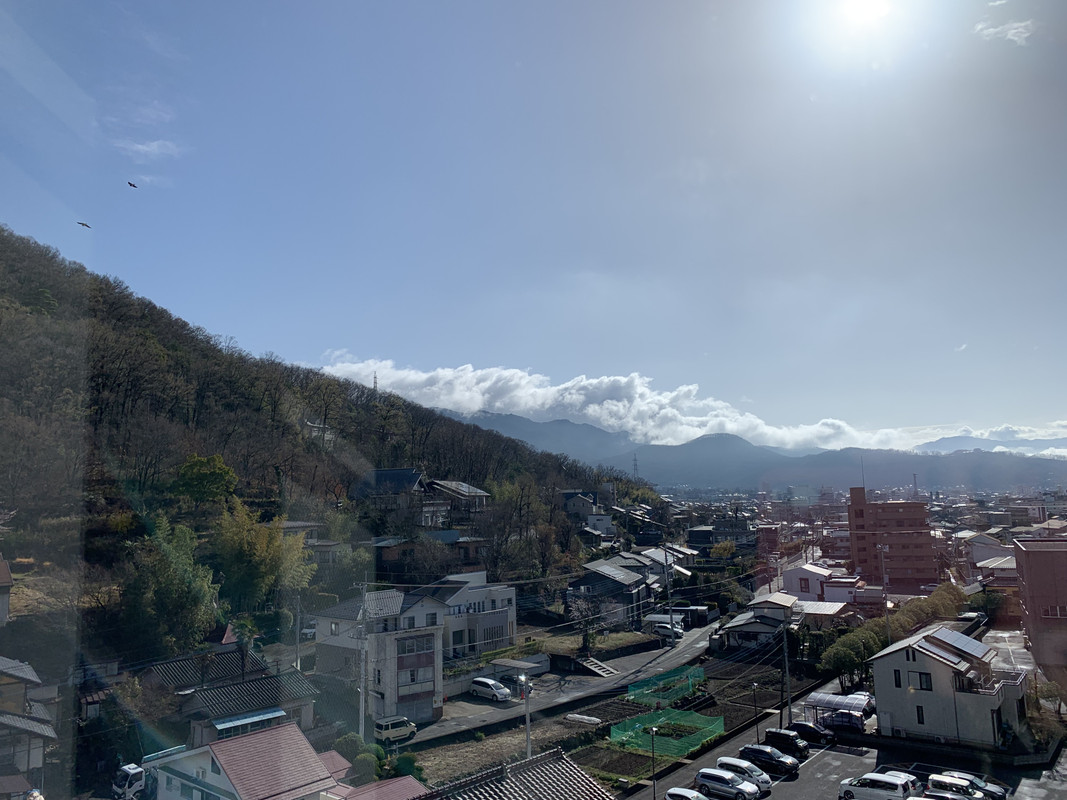 甲府市内方面の眺め