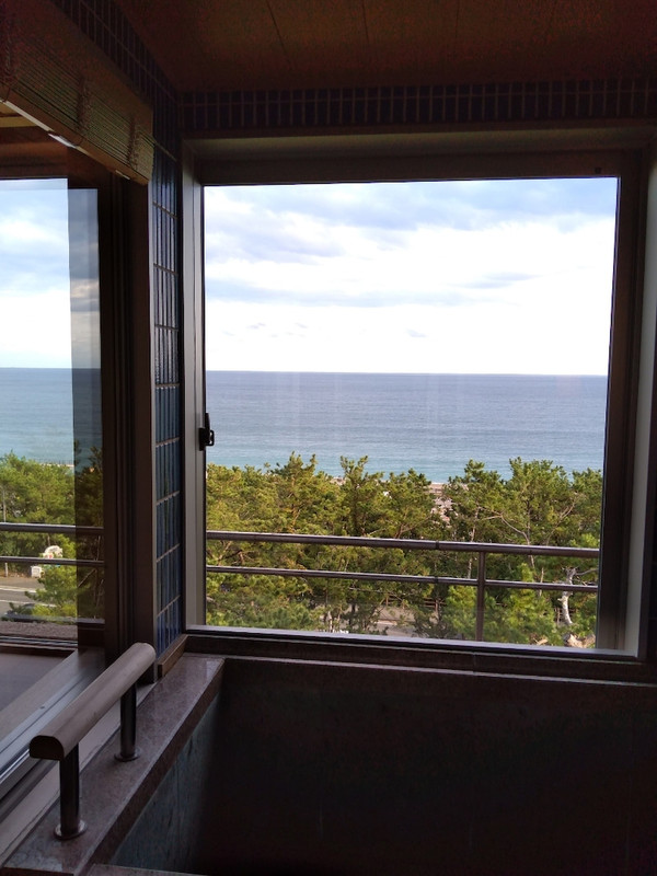 部屋の浴室からの眺め