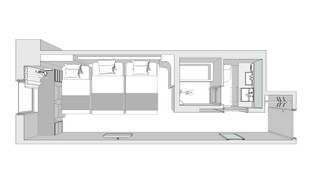 スーペリアトリプル (ツイン+エキストラベッド)