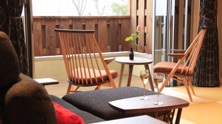 [離れ] Type S/温泉露天風呂+和リビング+寝室 (ツイン) 禁煙 (12歳以下は宿泊頂けません)