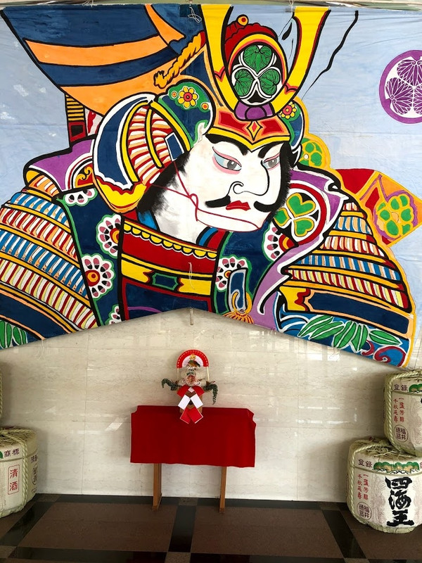 ホテル入口の正月飾り