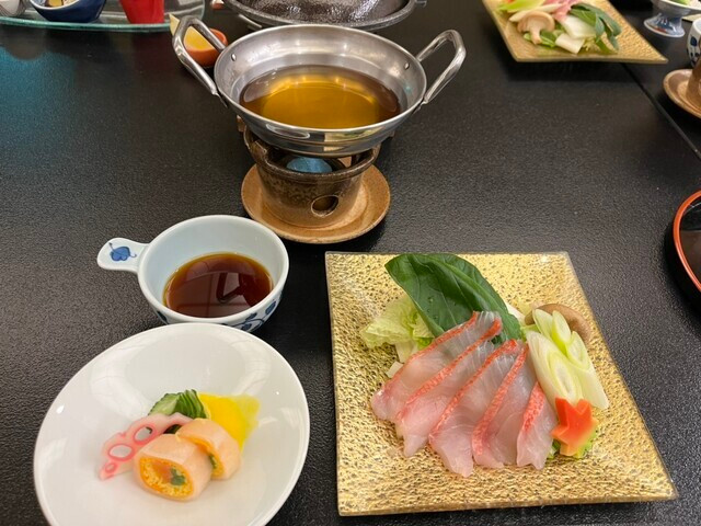 金目鯛のしゃぶしゃぶ 一例