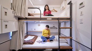 [プライベートルーム] 二段ベッド4名用 [シャワー&トイレ共用] 禁煙