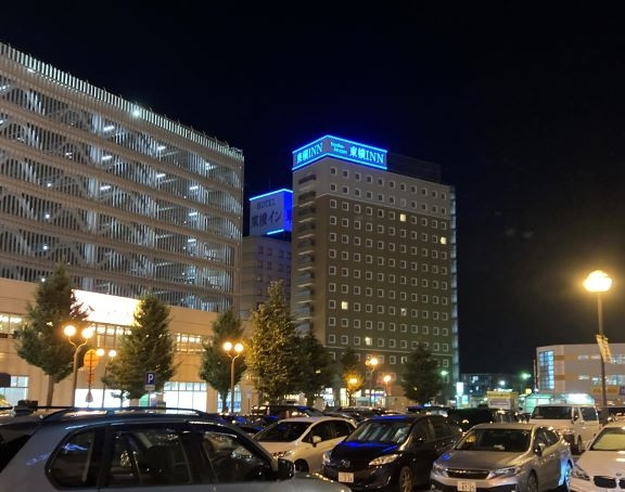 宇都宮駅のタクシー乗り場から見えるのだが……意外に遠い。