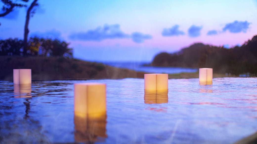 水盤のライトアップ / 3