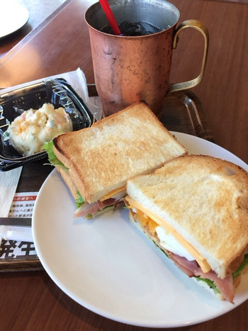 「上島珈琲店 本店(苦楽園)」料理 850304 BLT with チーズエッグ