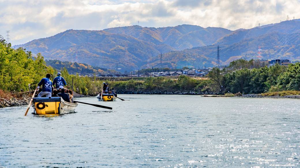亀岡駅に到着
保津川下りを体験 / 2