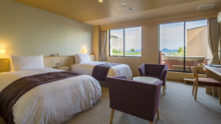 碧の章 デラックス ツインルーム(天然温泉露天風呂付き・禁煙)