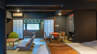 【1階2間-岩風呂-】温泉露天付ツインルーム