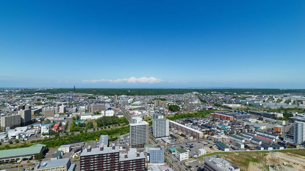 客室からの野幌森林公園 / 1