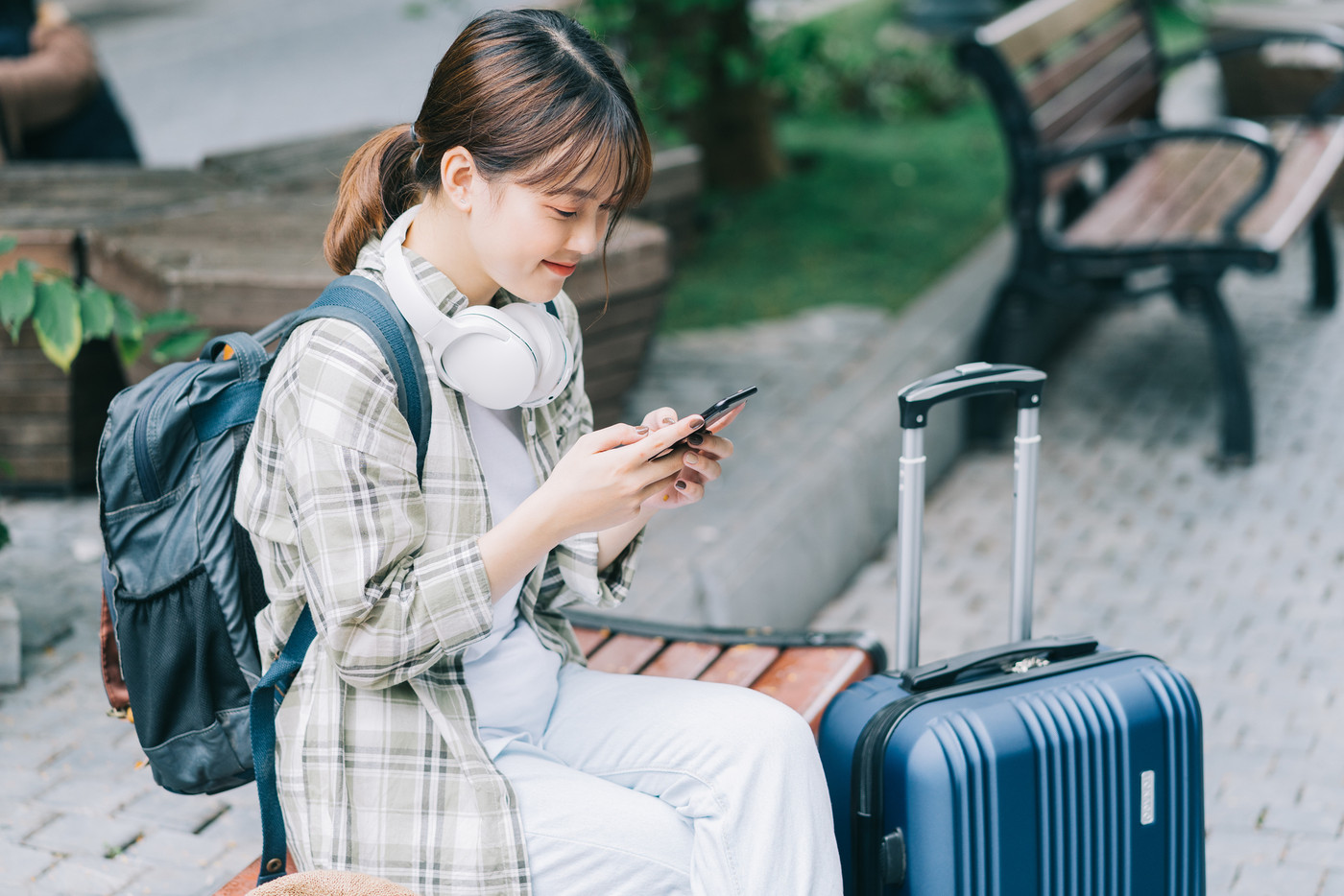 Woman, travel, backpacker