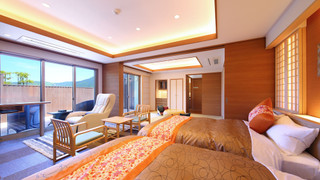 和洋室C テラス＆露天風呂＆足湯＆ジャグジー付 花由エリア　(アレルギー・ビーガン等料理変更不可)